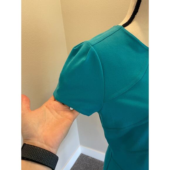 Gianni Bini Fit N Flare Miller Ponte Turquoise Dress NWT Size Medium - Picture 3 of 10